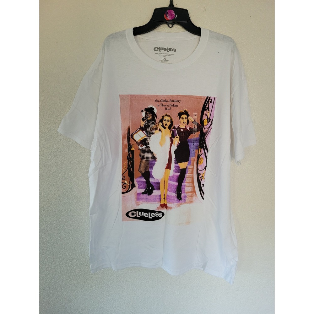 Clueless‎ Movie Graphic Tee White Unisex Large 90s Nostalgia Pop Culture #21